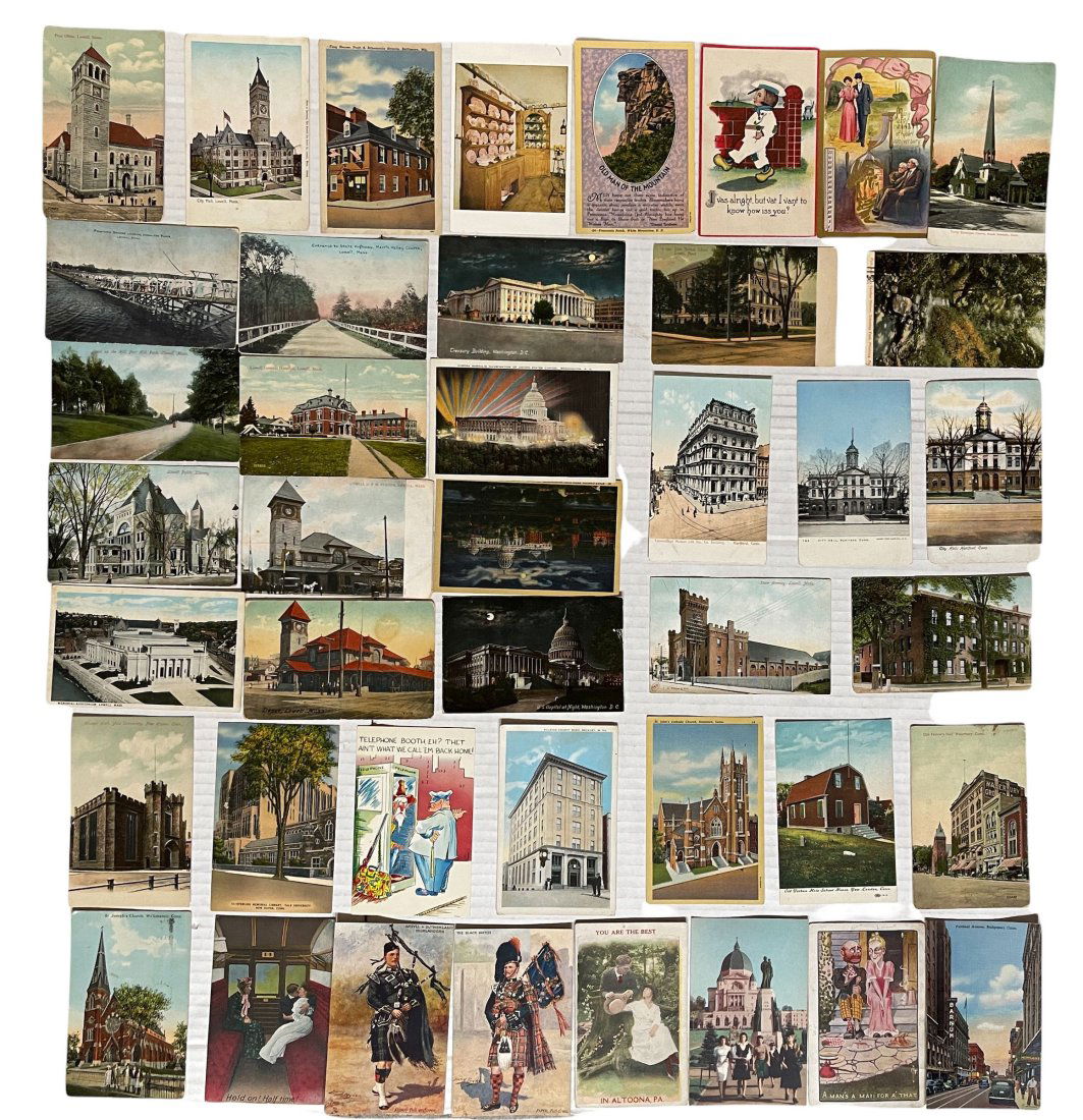 Large Group of 42 Early Mixed Postcards . (1 of 2)