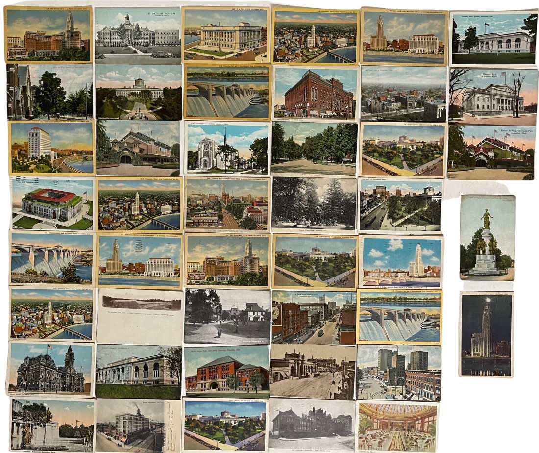 Large Group of 44 Sight-Seeing Postcards. (1 of 2)