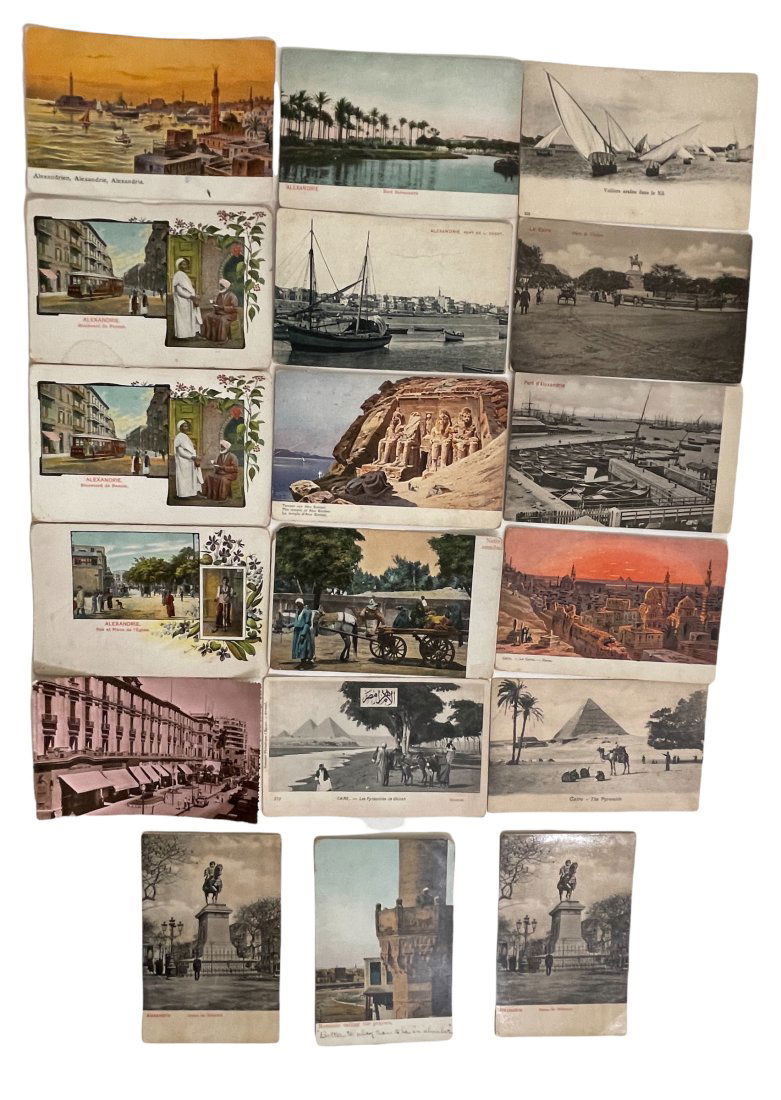 Collection of 18 Early Travel Postcards for Egypt. (1 of 2)