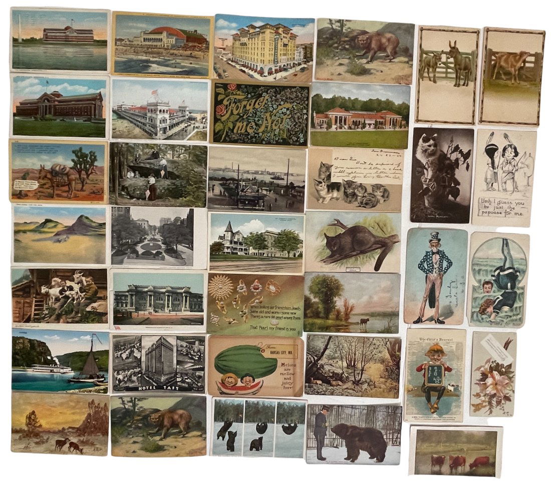 Collection of 37 Early Mixed Postcards. (1 of 2)