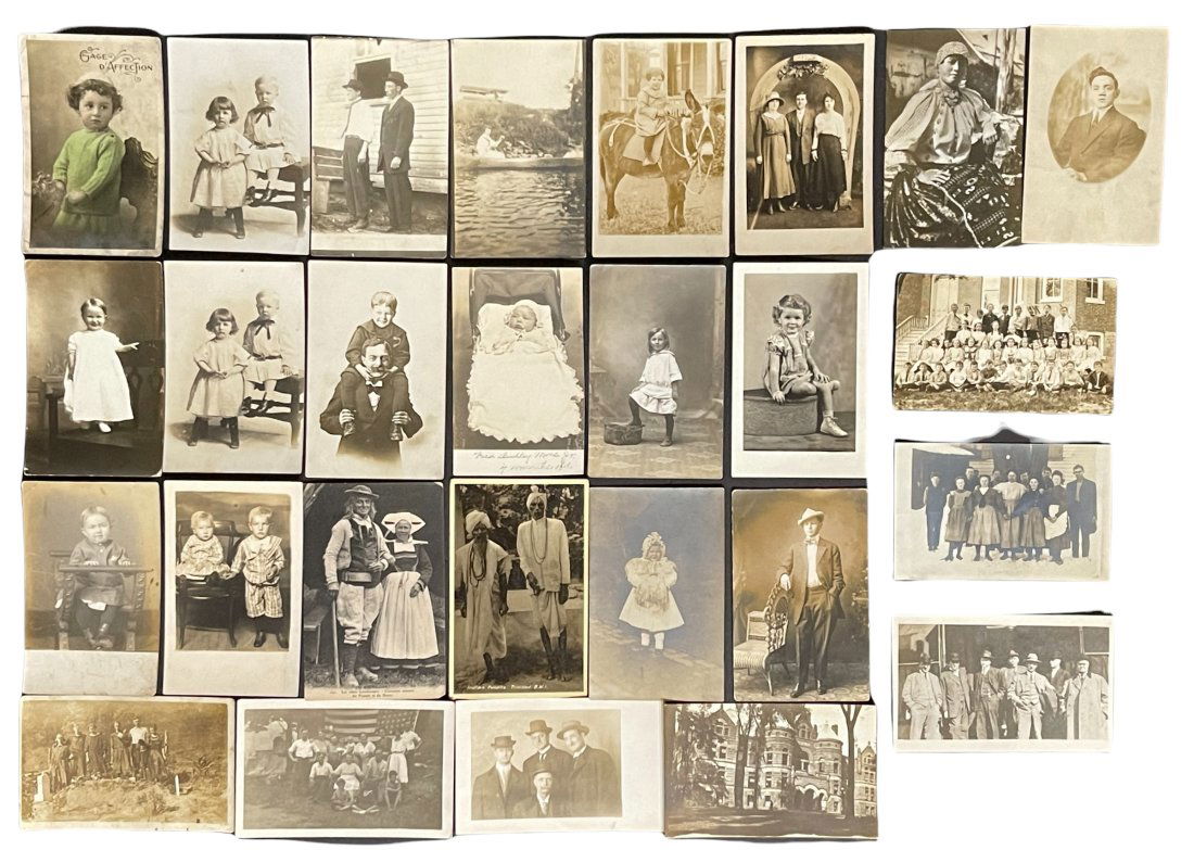 Collection of 27 Early Photo Postcards . (1 of 2)