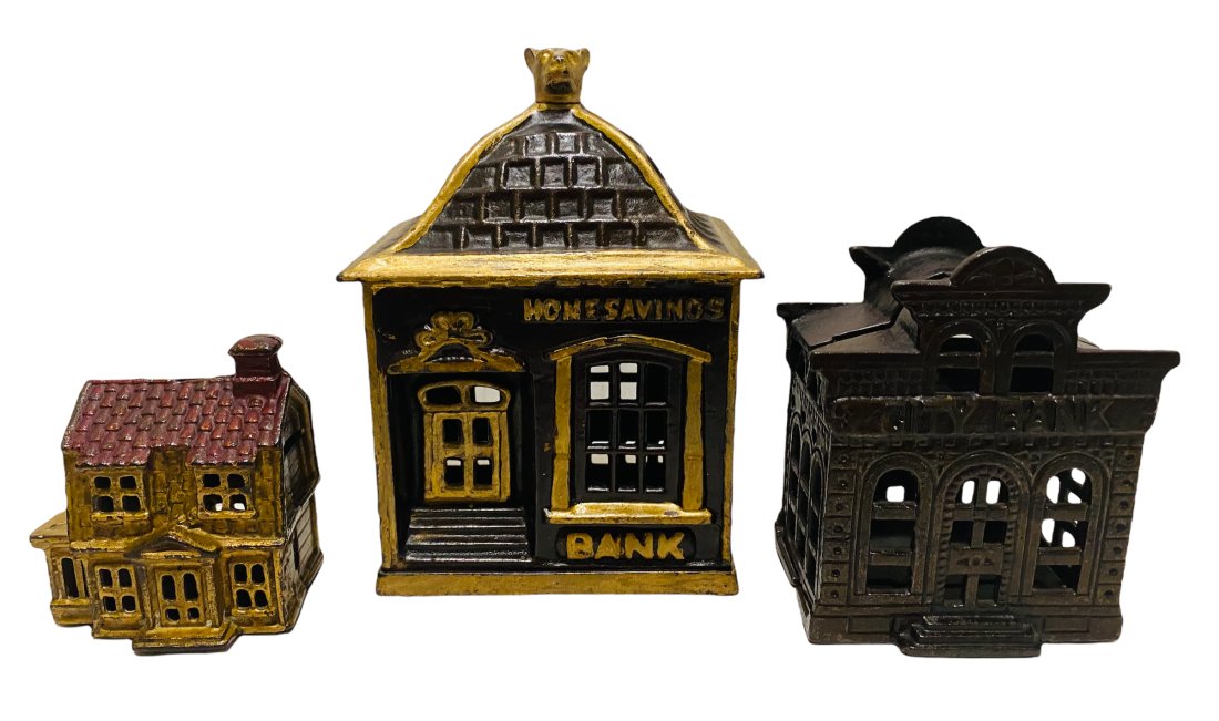 Three Early Cast Iron Building Still Banks (1 of 1)