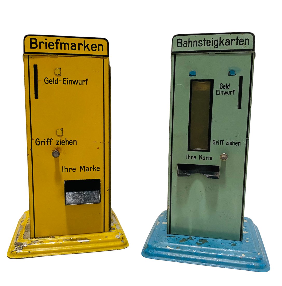 Two Scarce Mechanical Vending Toy Banks