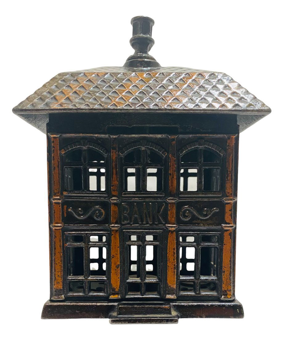 Cast Iron Finial Still Bank made by Kyser & Rex (1 of 2)