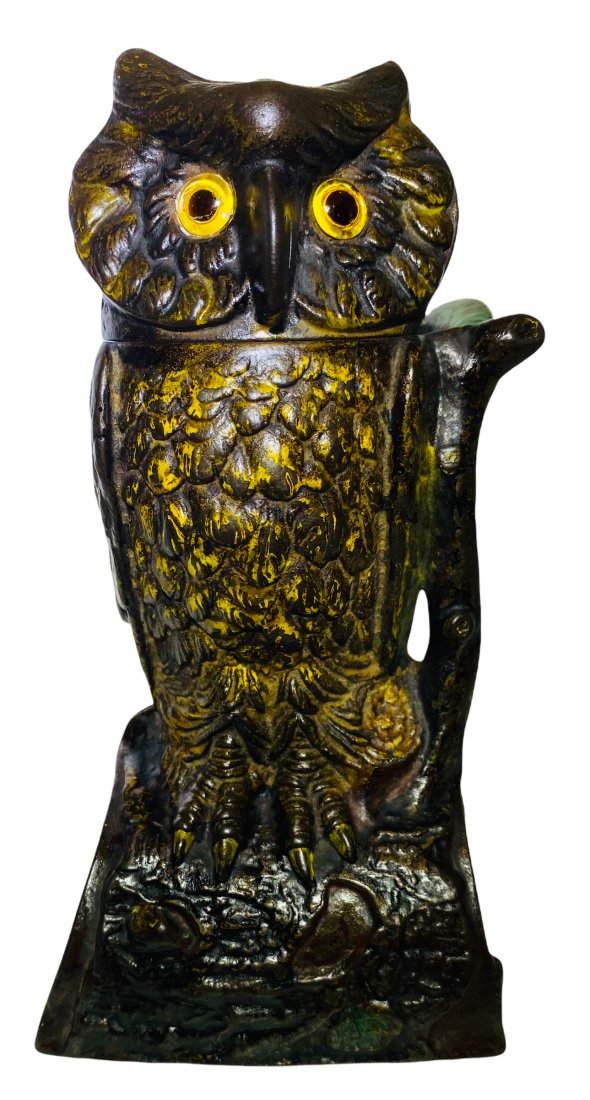 Owl Turns Head Mechanical Bank - By J. & E. Stevens (1 of 2)