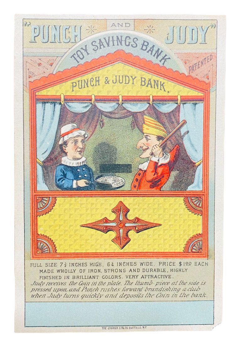 Punch & Judy Mechanical Bank Trade Card (1 of 2)