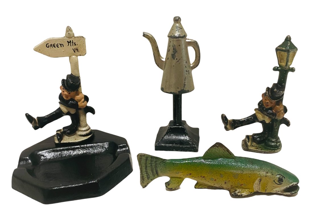 Four Cast Iron Novelties - Ashtrays & Bottle Openers (1 of 1)