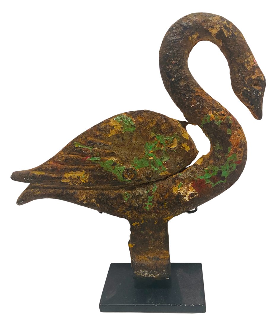 Scarce Cast Iron Shooting Gallery Target of a Swan (1 of 2)