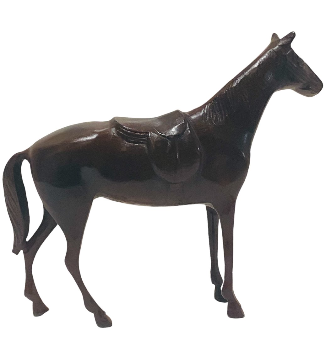 Beautiful Cast Lead Horse Sculpture - European - 1930's: Beautiful Cast Lead Horse Sculpture - European - 1930's - 8 1/2" Long x 7" Tall