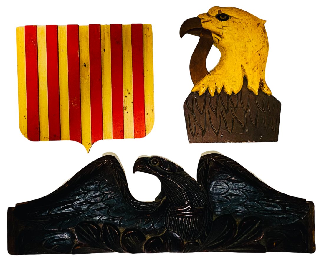 Three Wood Folk Art Patriotic Fragments (1 of 2)