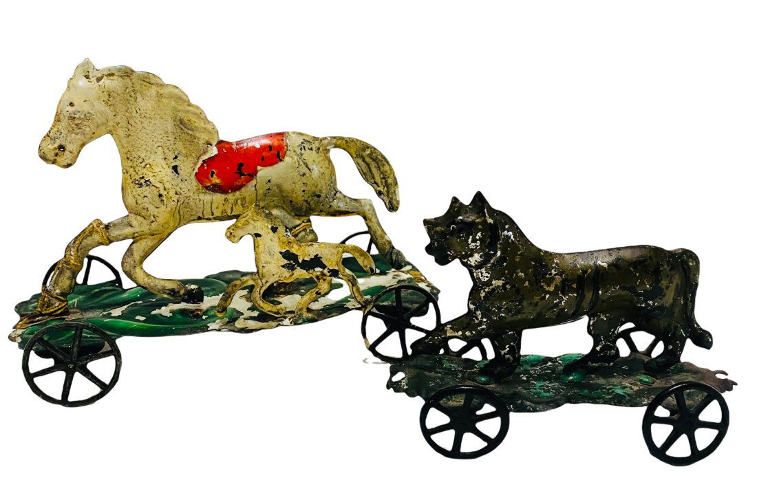 Two American Tin Platform Toys - Circa 1880 (1 of 2)