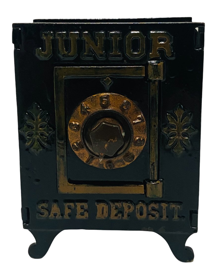 Cast Iron and Sheet Steel Junior Safe Deposit Bank (1 of 2)