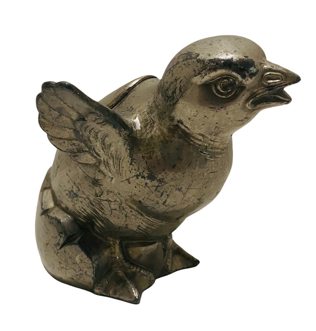 Unusual German Silvered Lead Still Bank (1 of 2)