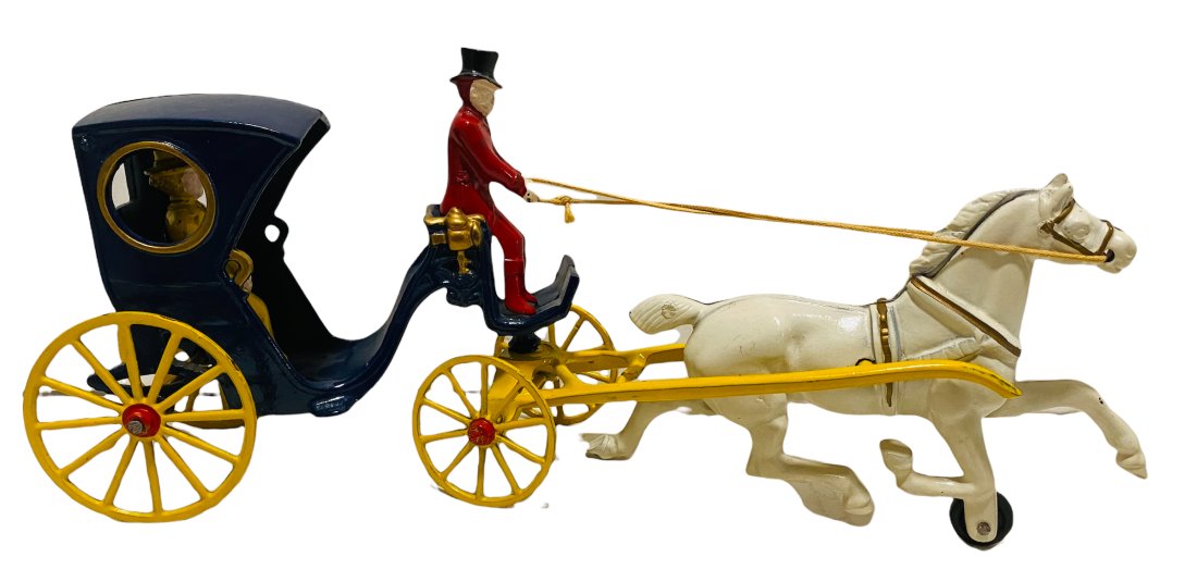 Cast Iron One Horse Hansom Cab (No. 162) - Kenton Toys (1 of 3)