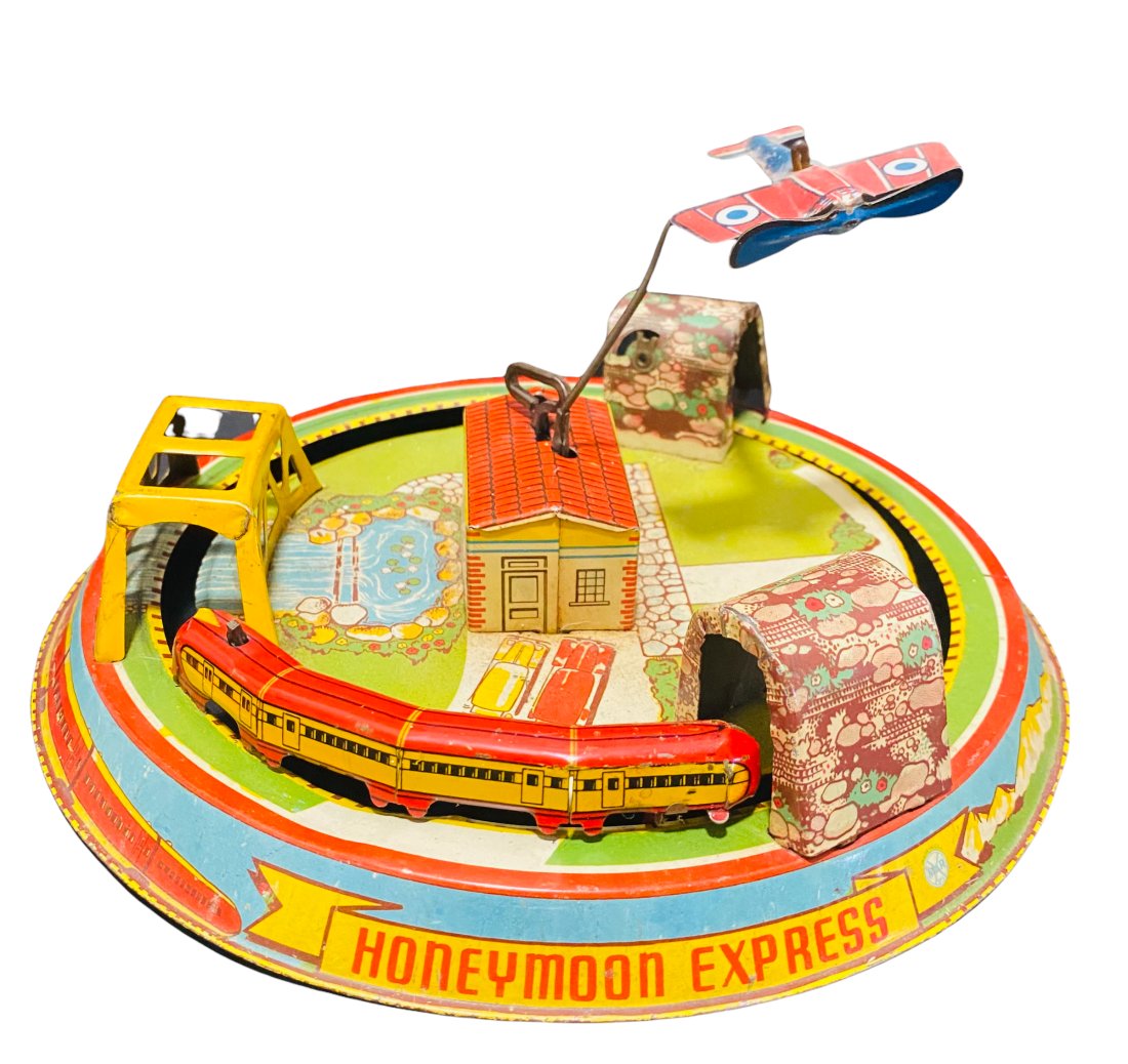 Louis Marx Tin Honeymoon Express with Train & Plane (1 of 1)