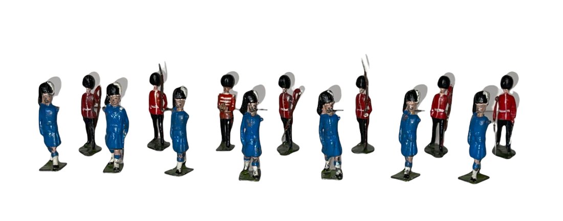 Group of Fourteen German Cast Lead  Military Figures (1 of 1)