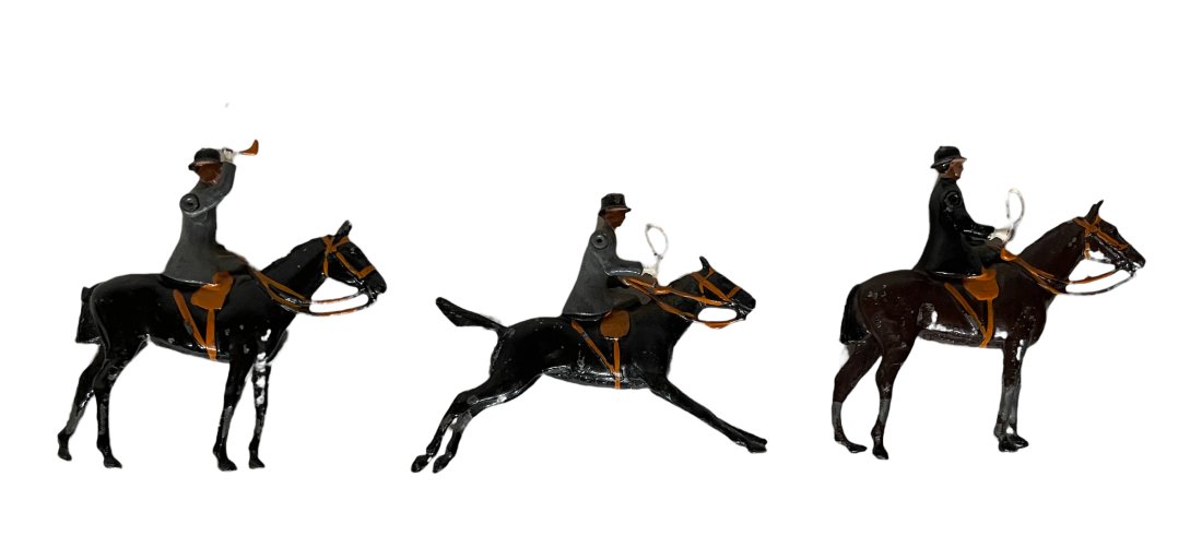 Group of Three English Cast Lead Lady Equestrians: Group of Three Cast Lead Lady Equestrians - English -1920's - Longest is 3 1/2"
