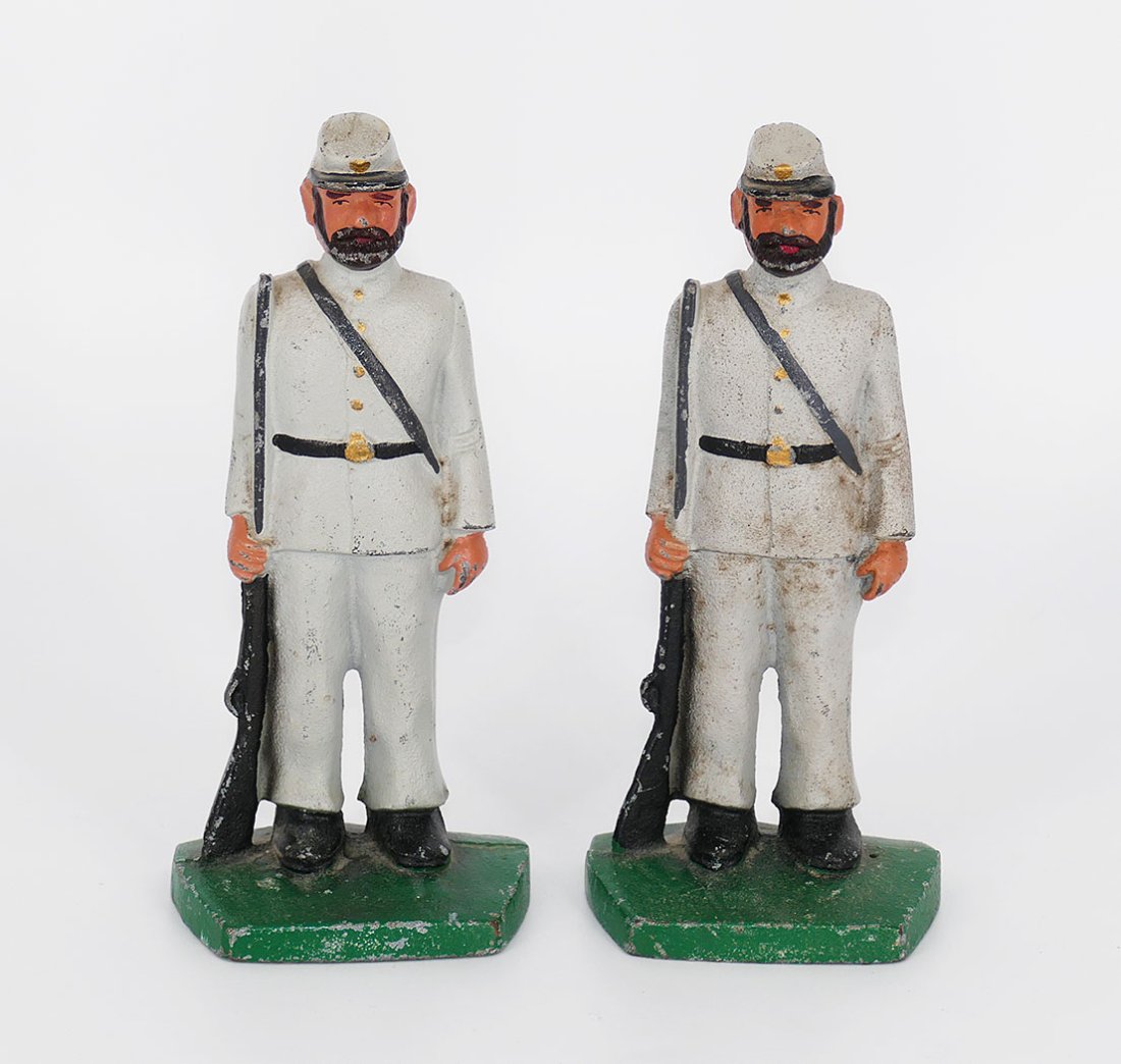 Civil War Soldiers Cast Iron Doorstops / Bookends (1 of 5)