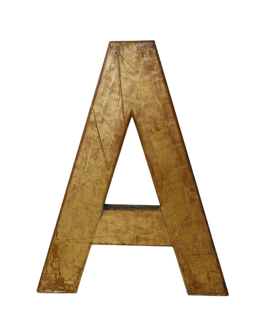 Vintage Wooden Sign Letter - A - 36" Tall (1 of 3)