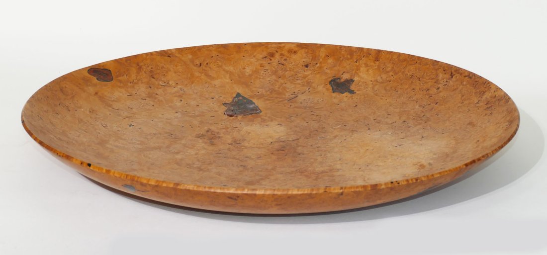 26" Maple Burl Wood Bowl: 26" Maple Burl Wood Bowl. 26" Diameter, 3.5" h. Shipping: Available for in-house shipping. Please email us at ProvenanceAuctions@gmail.com if you would like a shipping quote.