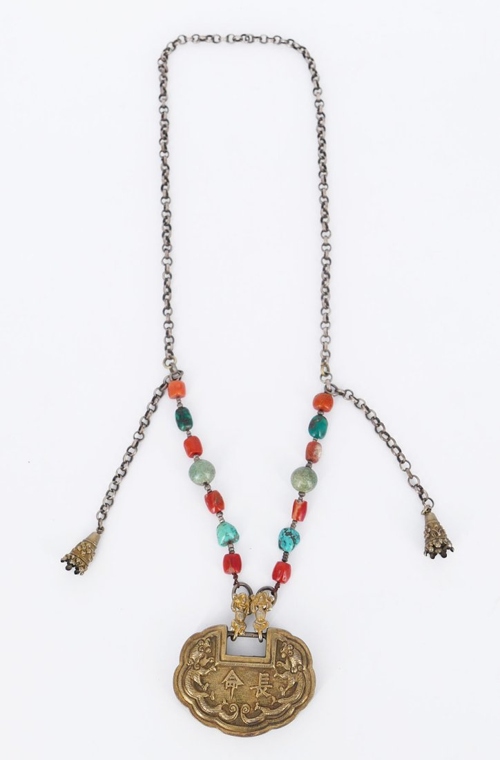 Chinese Lock Longevity Necklace (1 of 4)