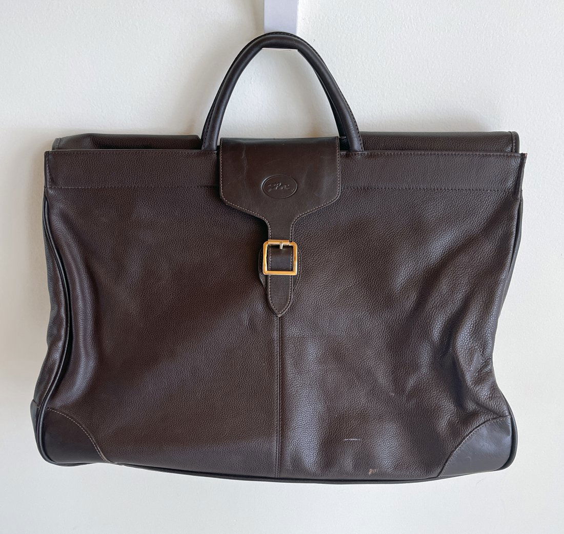 Longchamp Brown Leather XL Travel Bag (1 of 10)