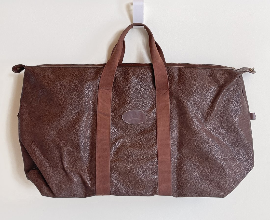 Large Brown Leather Travel Duffle Bag (1 of 5)