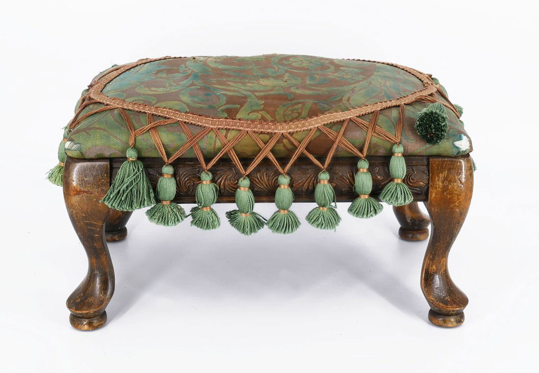 Italian Carved Wooden Foot Stool (1 of 5)