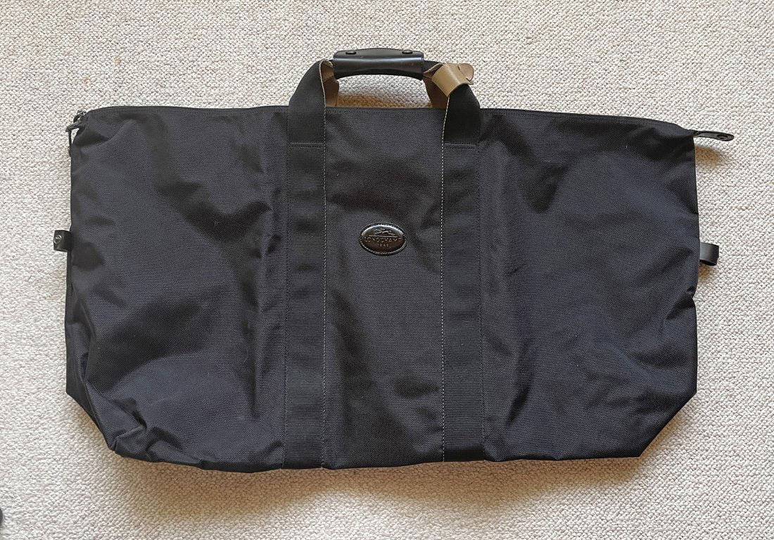 Longchamp Black Nylon Xl Waterproof Tote 37