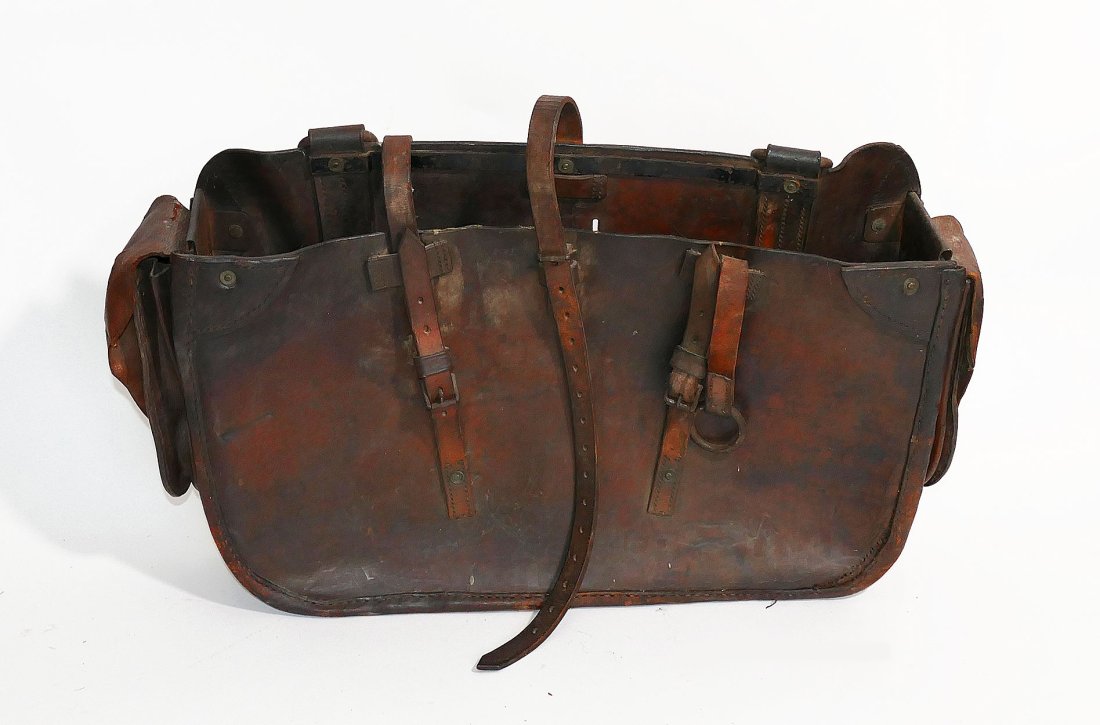 Large Antique Leather Horse Saddlebag (1 of 6)