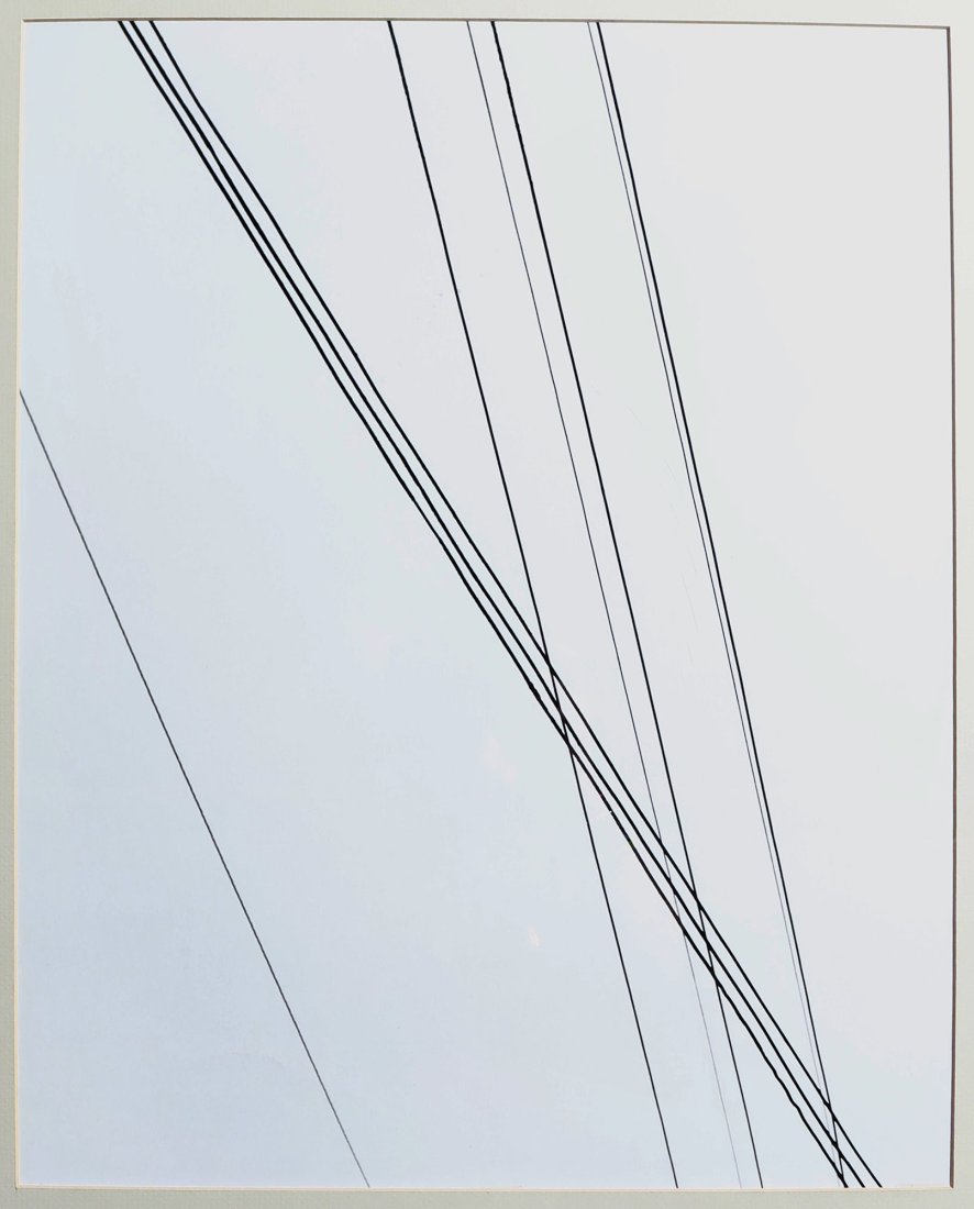 Ferenc Berko Photographic Print - Telephone Wires: Ferenc Berko Photographic Print - Telephone Wires. Not inspected outside of the frame but the print appears to be in Excellent Condition. Measurements: 16" x 20" (paper size) / 27.25" x 31.5" (frame)S