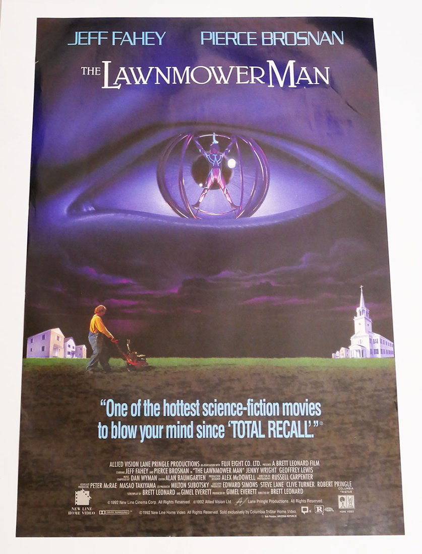 Original One-Sheet Movie/Video Poster - The Lawnmower Man (1992) - Pierce Bronson, Jeff Fahey (1 of 1)