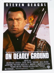 Original One-Sheet Movie/Video Poster - On Deadly Ground (1994) - Steven Seagal: Original One-Sheet Movie/Video Poster - On Deadly Ground (1994) - Steven Seagal. Never Displayed - In Excellent Condition. 27"x 40". Please view all photos to judge condition. Although these posters h