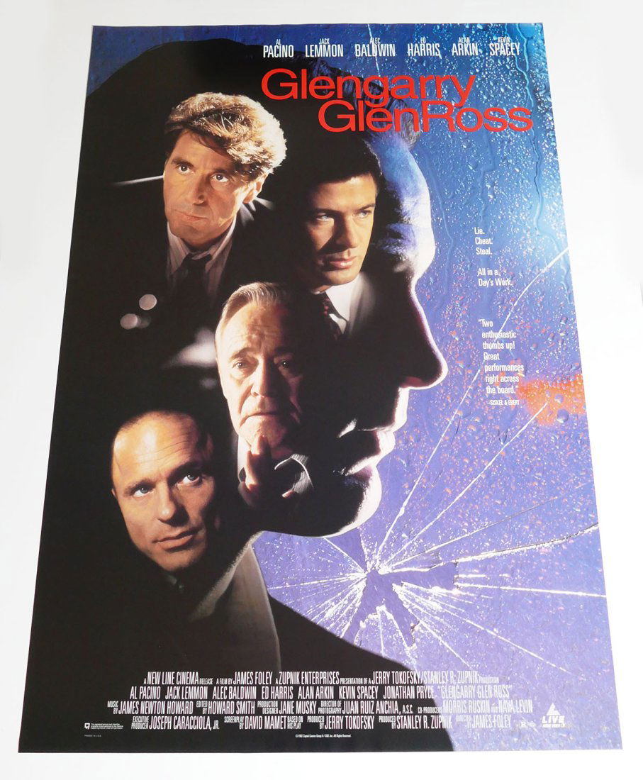 Original One-Sheet Movie/Video Poster - Glengary GlenRoss (1992) - Al Pacino, Alec Baldwin (1 of 1)