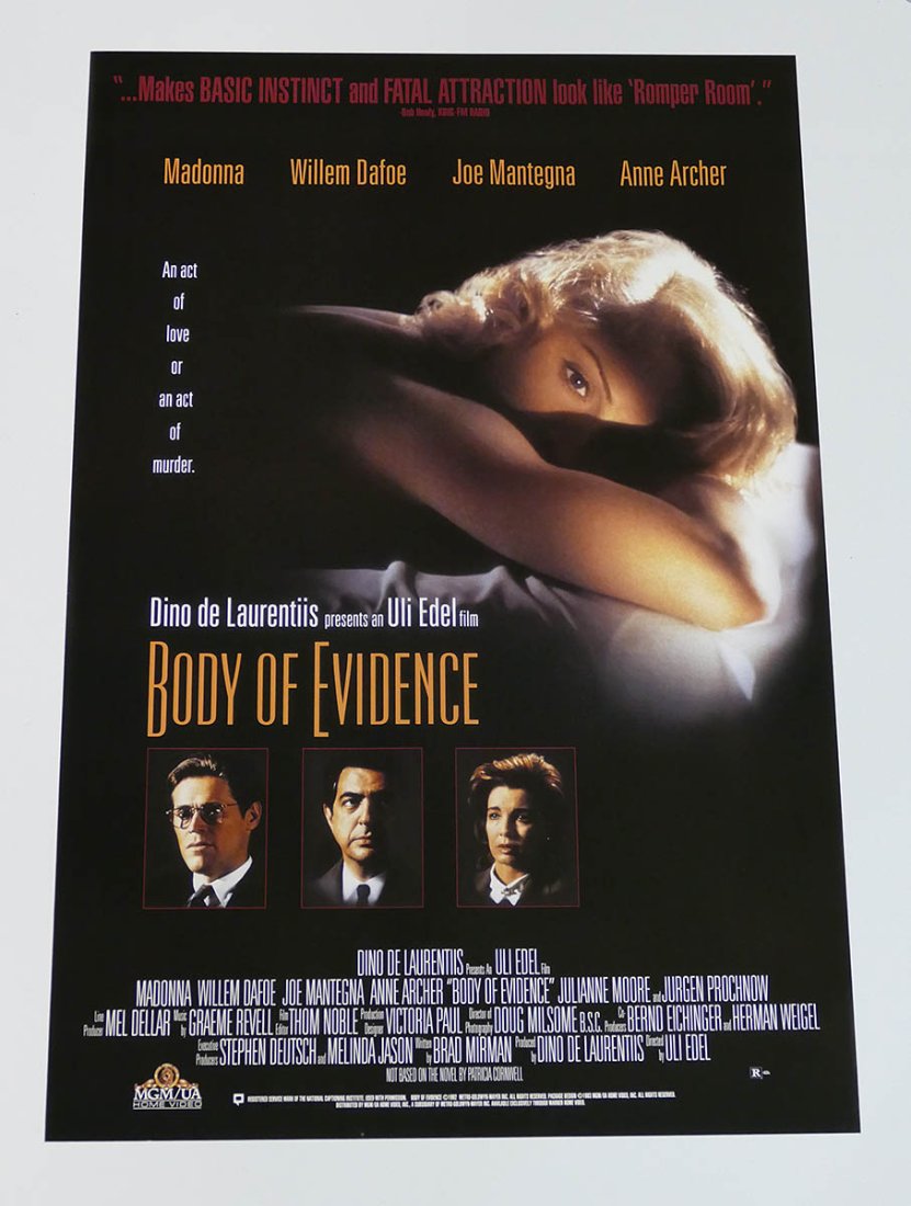 Original One-Sheet Movie/Video Poster - Body Of Evidence (1992) - Madonna, Wilhem Dafoe (1 of 1)
