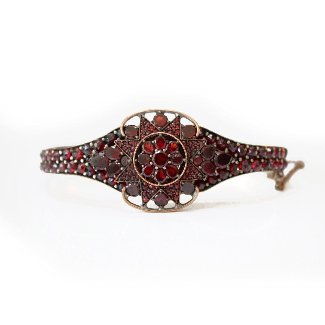 Victorian Garnet Bangle Bracelet (1 of 8)