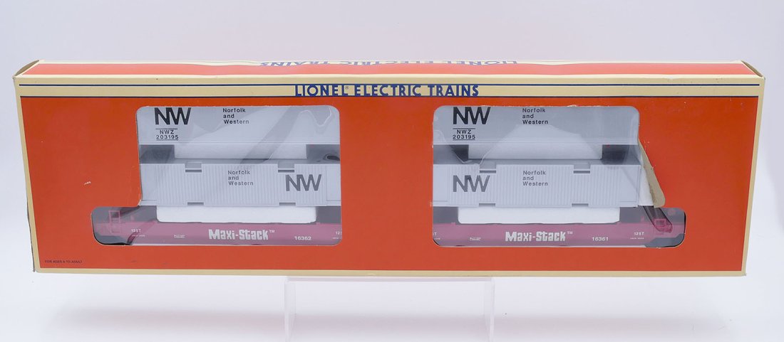 Lionel 16360 Norfolk & Western Maxi-Stack Flatcar - New / Never Used - OB (1 of 3)