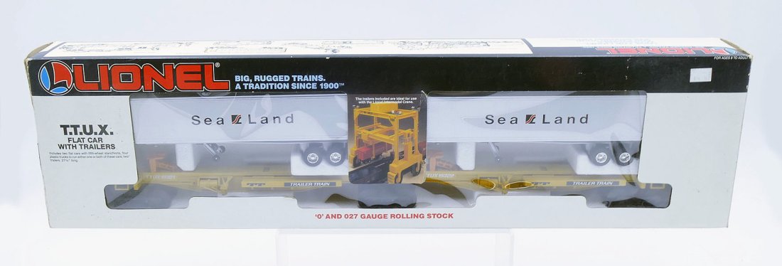 Lionel 16322 Sealand T.T.U.X. Flatcar Set - Never Used - In Original Box (1 of 3)