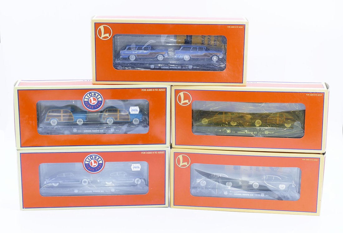 Lionel 17548 17557 17558 17559 17560 Rte 66 Flatcar And Automobiles - Never Used - In OB (1 of 7)