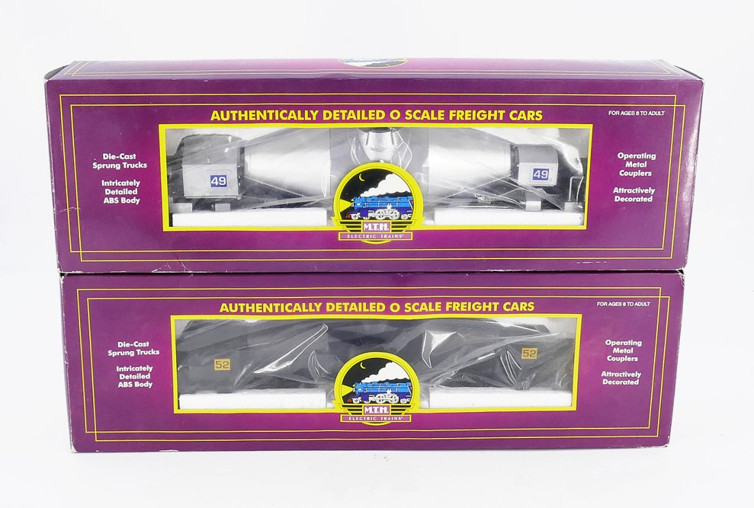 M.T.H. 20-98201 20-98202 O Scale Premier Hot Metal Cars - In Black & Silver - Never Used In OB (1 of 4)