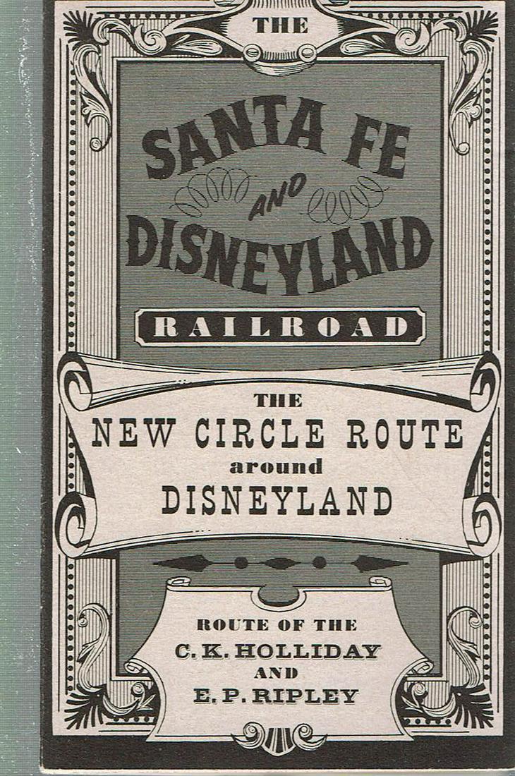 (DISNEY) SANTA FE & DISNEYLAND RAILROAD brochure 1955 (1 of 4)