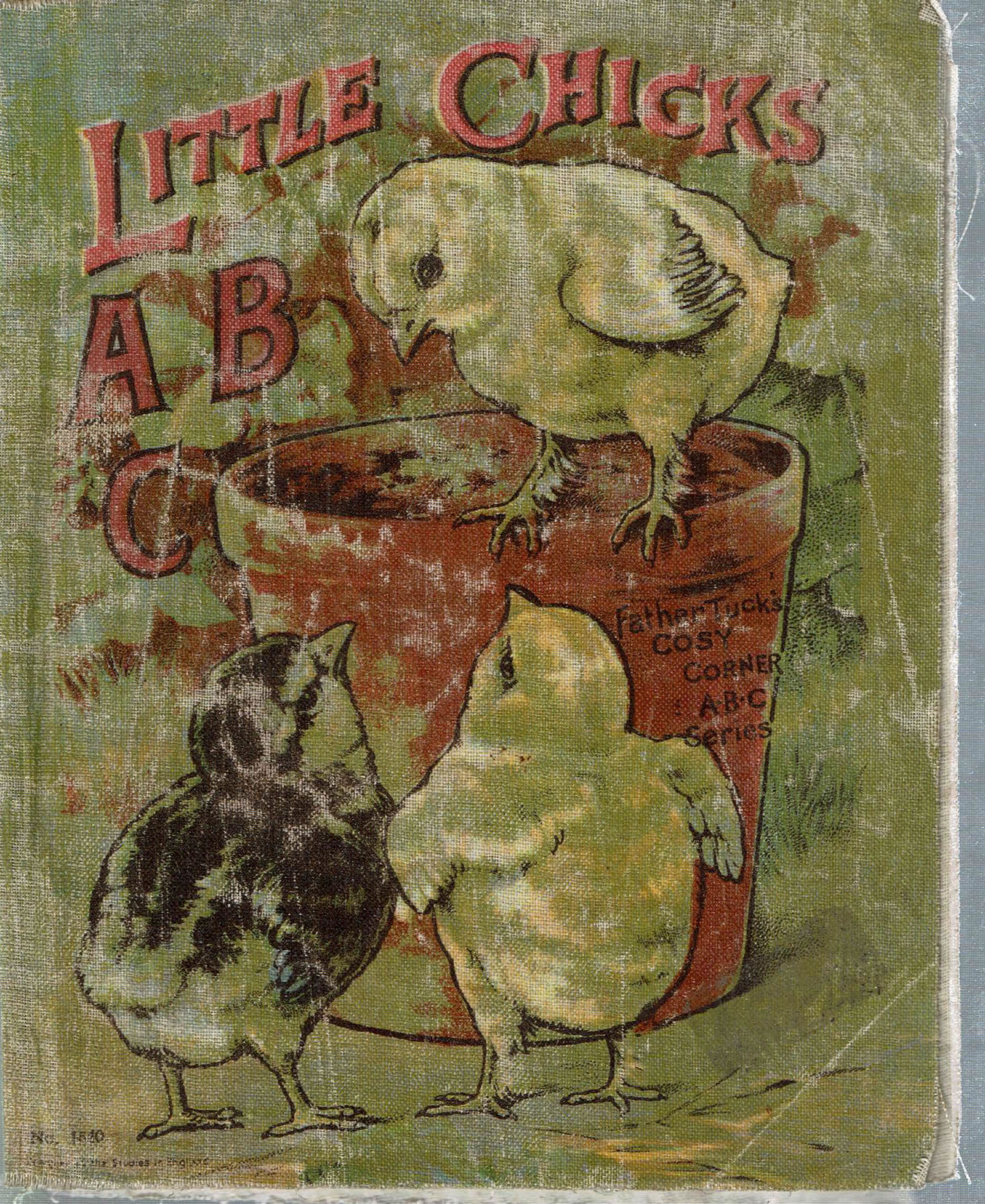 (Children's) LITTLE CHICKS A B C Raphael Tuck circa 1900 linen (1 of 4)