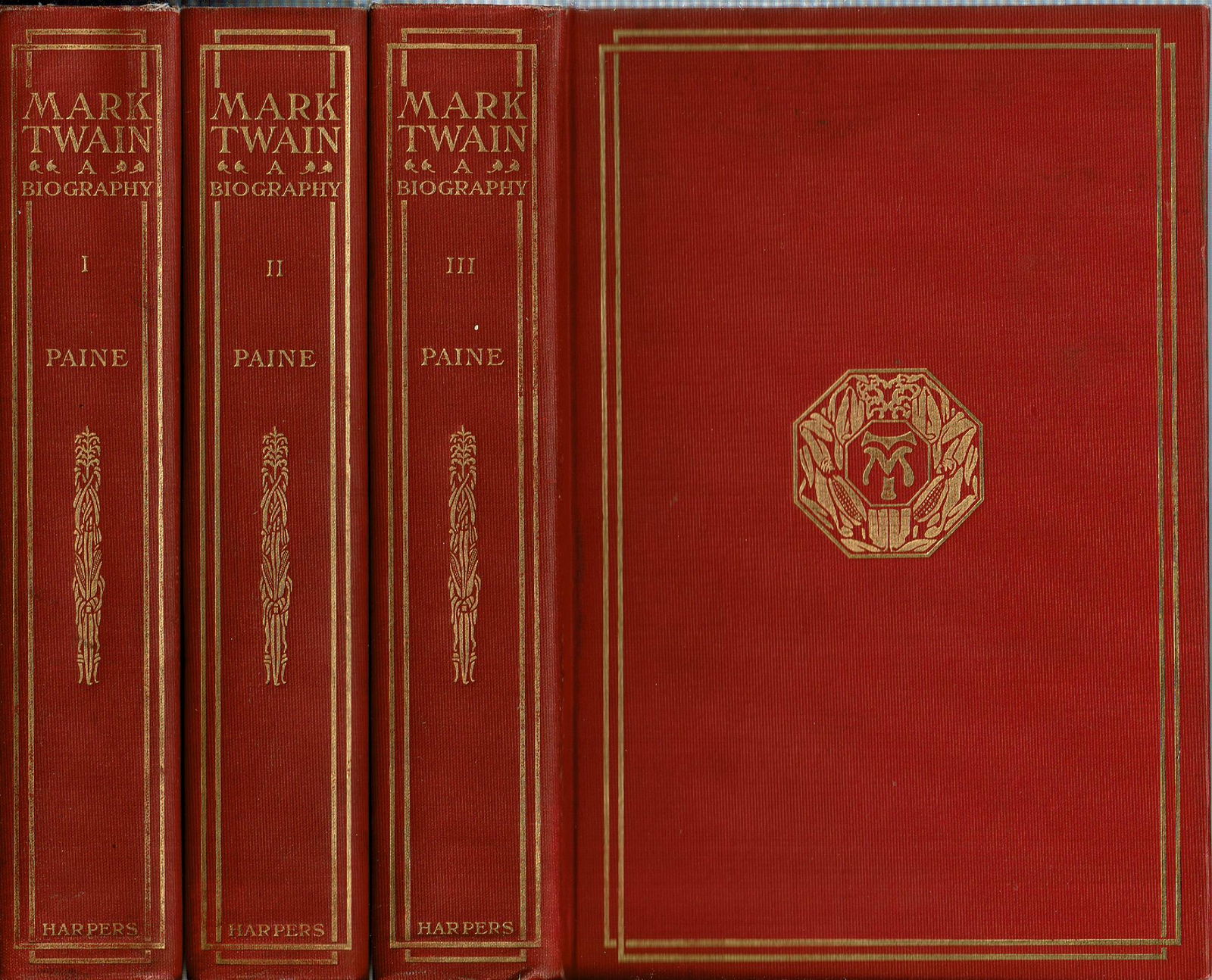 (Biography) MARK TWAIN Paine 1912 3v Clemens (1 of 2)