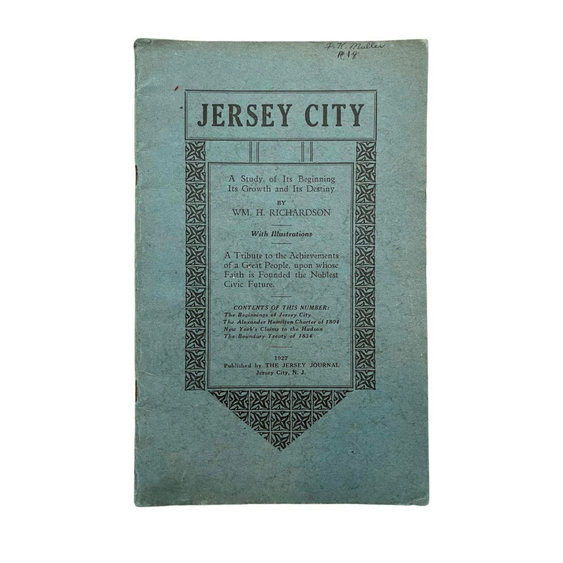 History JERSEY CITY Richardson 1927 Hudson River (1 of 7)