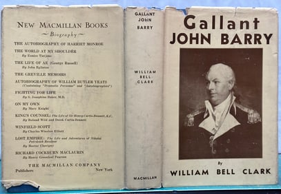 SIGNED Biography GALLANT JOHN BARRY Clark 1938 US Navy