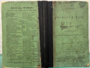 Music TREATISE THROUGH-BASS Czerny c1857 Harmony Theory