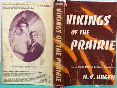 Western Americana VIKINGS OF PRAIRIE Hagen SIGNED N Dakota