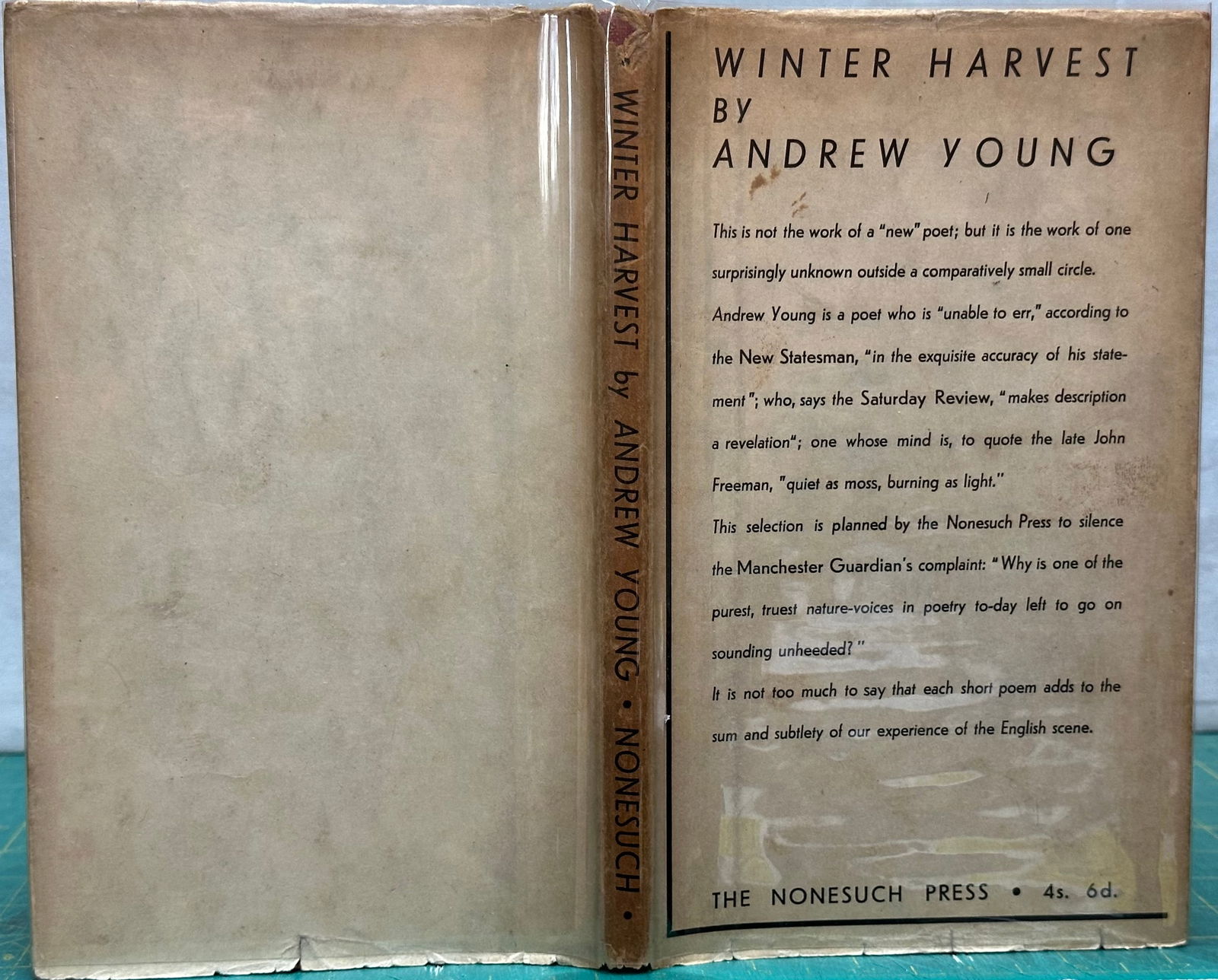 Poetry WINTER HARVEST Young 1933 Nonesuch association copy (1 of 7)