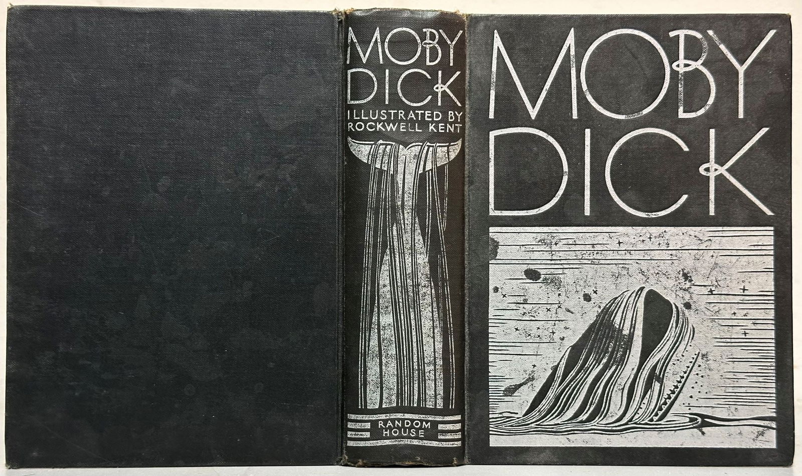 Literature MOBY DICK Melville 1930 Rockwell Kent 1st trade: Melville, Herman; illustrated by Rockwell Kent. Moby Dick or The Whale. New York: Random House 1930. 1st Trade Edition, 1st Printing. Xxi, 822 pages. Hardcover American Literature - 19th Century Whal