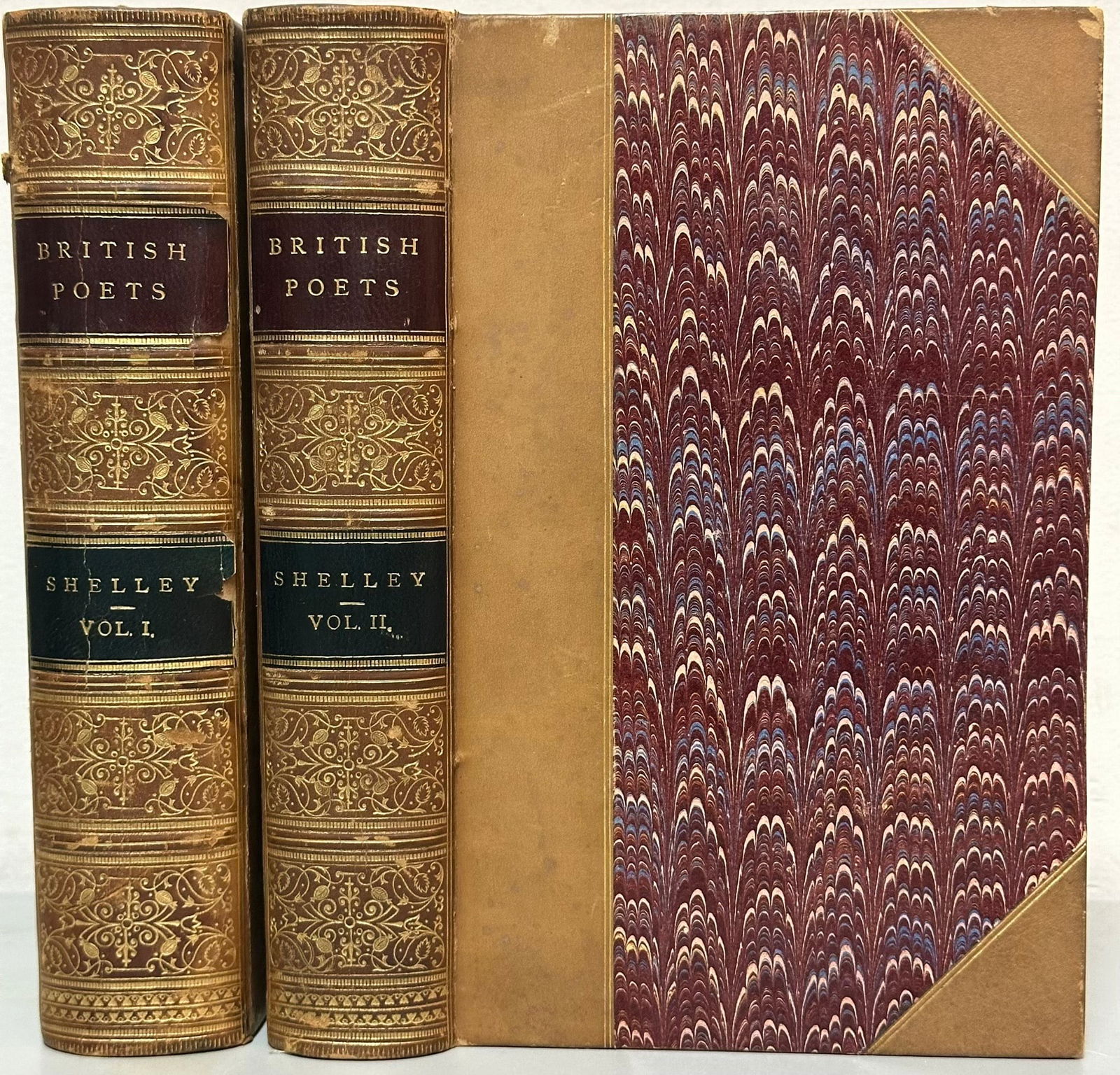 Poetry POETICAL WORKS SHELLEY 2v circa 1865 Fine Binding (1 of 7)